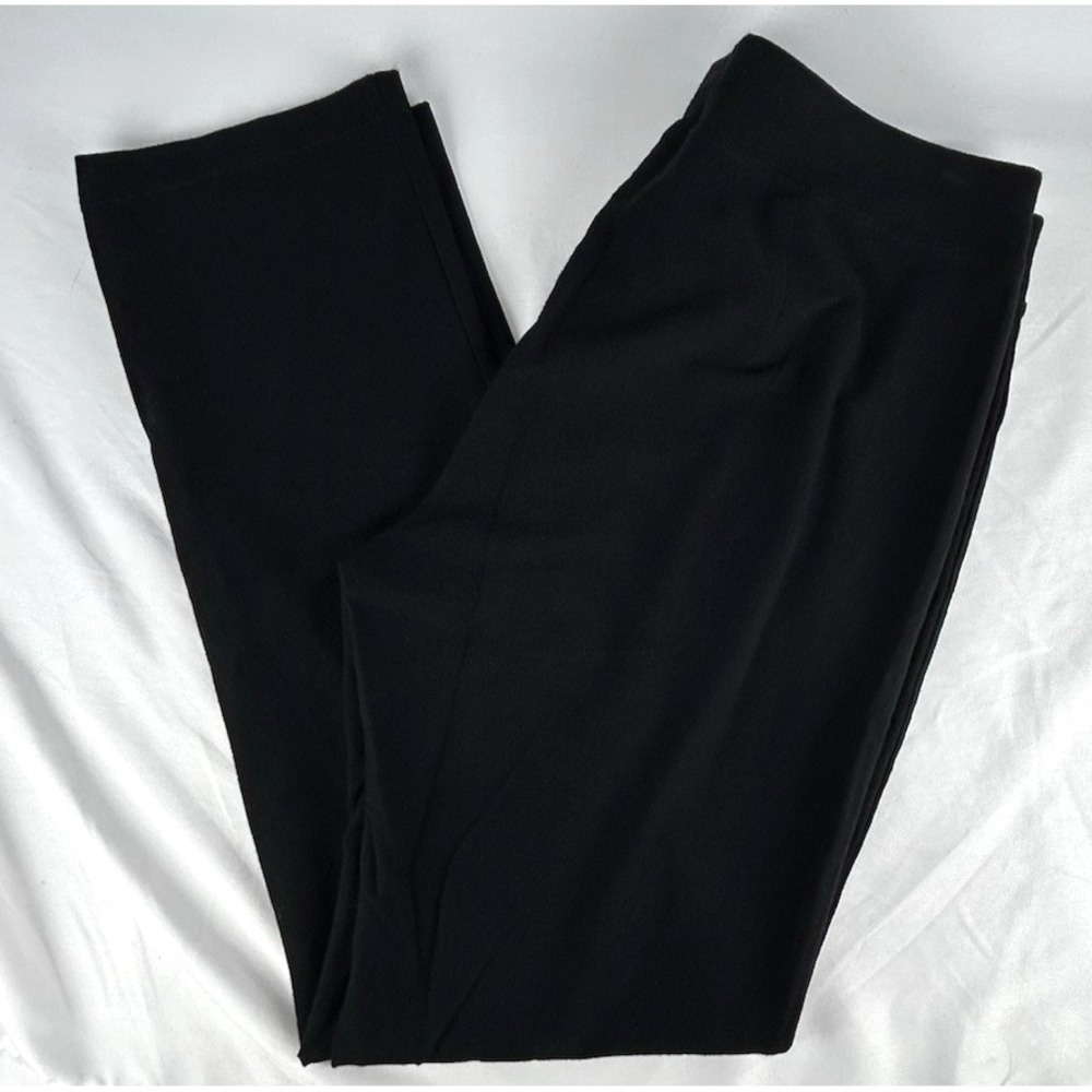 Eileen Fisher Black Pull On Leggings Viscose Stretch Pants Womens S Vintage USA